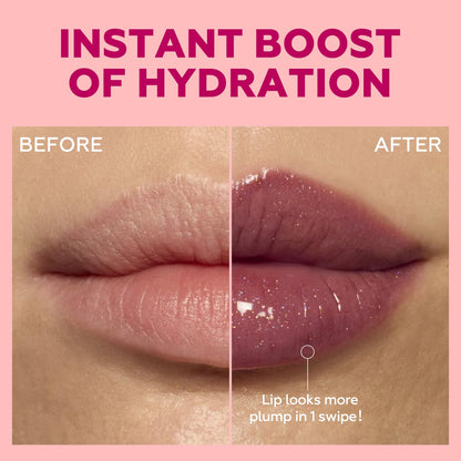 FOCALLURE Sparkling Gem Lip Plump Unicorn – Hydrating, High-Shine Lip Gloss