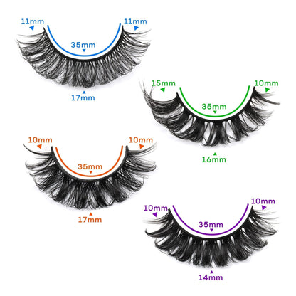 Focipeysa False Lashes Natural Look 14-17mm | 4 Styles Mixed Volume 20 Pairs