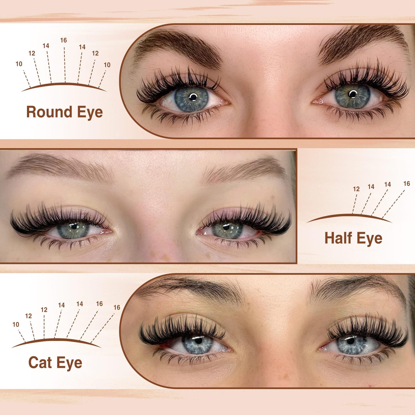 Focipeysa Manga Lash Clusters – DIY Anime Lashes, 330 Pcs (8-16mm)