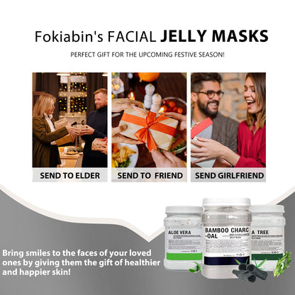 Fokiabin Jelly Mask | Hydrating Peel-Off Rubber Gel for All Skin Types, 23oz Jar