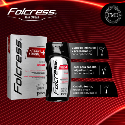 Folcress Shampoo - Gentle Daily Cleansing for Healthy-Looking Hair