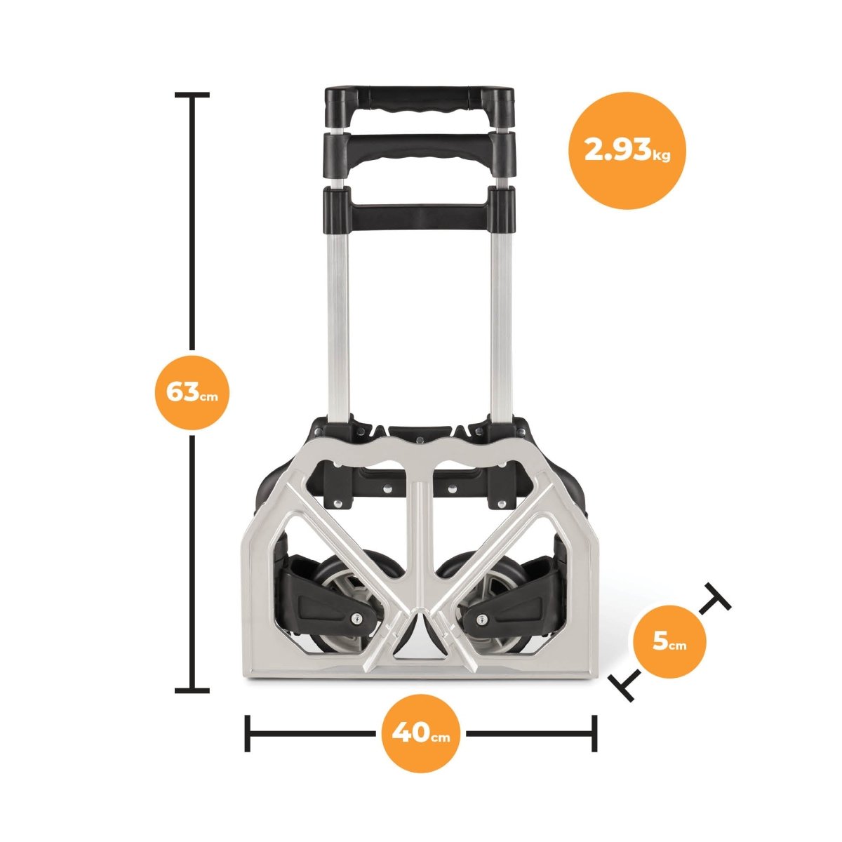 Foldable Hand Trolley UK – 80kg Lightweight Portable Cart