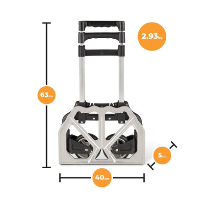 Foldable Hand Trolley UK – 80kg Lightweight Portable Cart