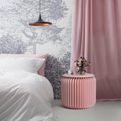 Pink Mini Accordion Stool