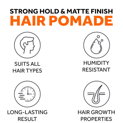 FOLLICLE BOOSTER Thickening Pomade – Strong Hold, Water-Based, Matte Finish for Men