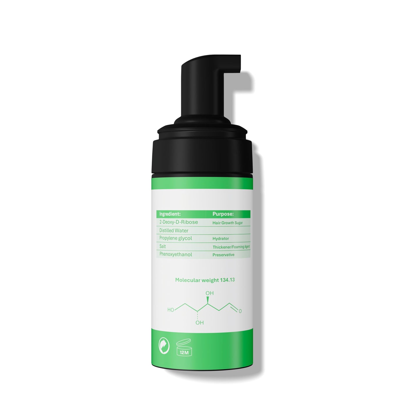 Follicle Fuel Hair Growth Serum 2% 2DDR – 3.38 oz Travel-Friendly Foam