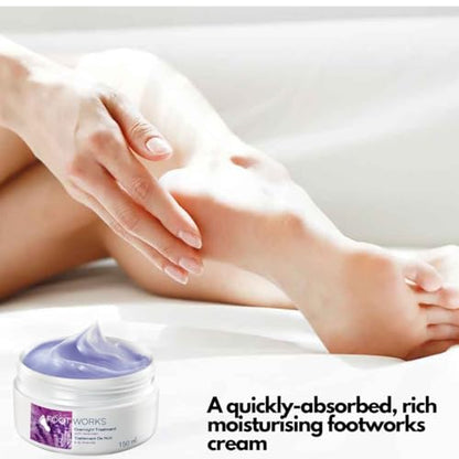 Foot Works Lavender Overnight Foot Treatment - 5oz Two-Pack | Deep Moisturizing Night Care