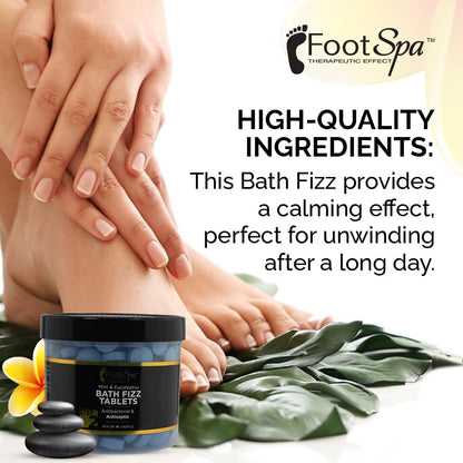 FOOTSPA Bath Fizz Mint & Eucalyptus – Relaxing Aromatherapy, 42 oz