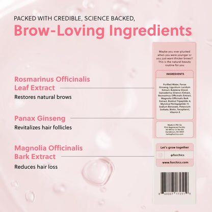 ForBrow by ForChics: 3-Pack Eyebrow Serum for Fuller Brows | Vegan & Cruelty-Free
