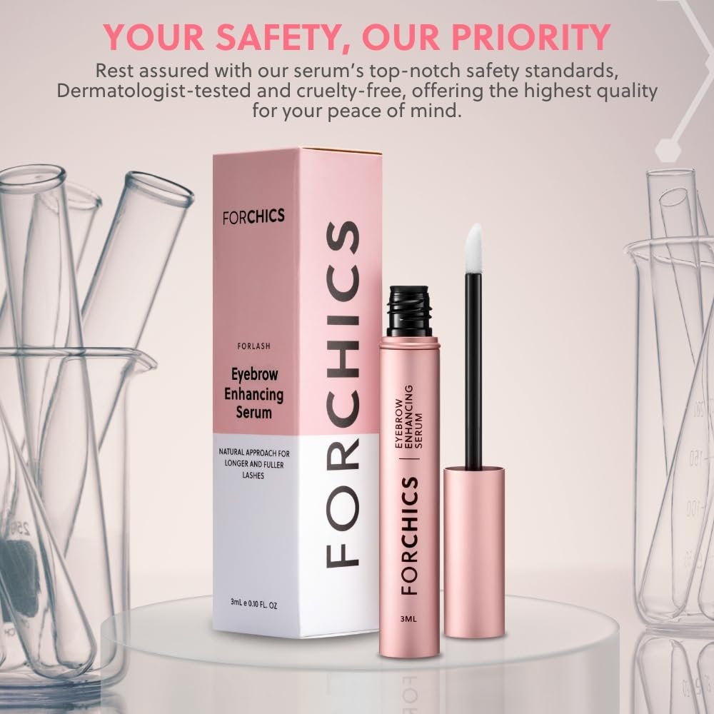 ForBrow by ForChics: 3-Pack Eyebrow Serum for Fuller Brows | Vegan & Cruelty-Free