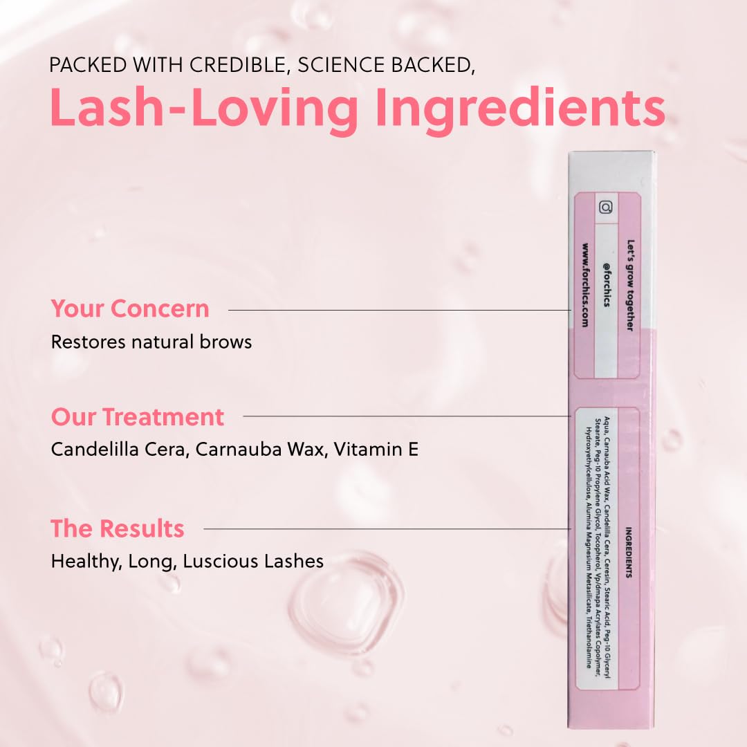 ForChics Nourishing Mascara – Hormone-Free Growth & Strengthening, Volumizing Black Lash Treatment