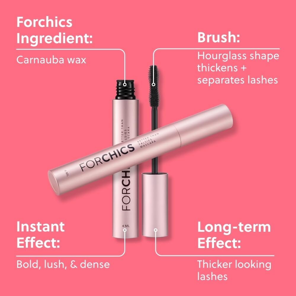ForChics Nourishing Mascara – Hormone-Free Growth & Strengthening, Volumizing Black Lash Treatment