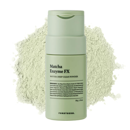 FORETDERM Matcha Enzyme FX Powder-To-Foam Cleanser – Fragrance-Free Hydrating Korean Face Wash