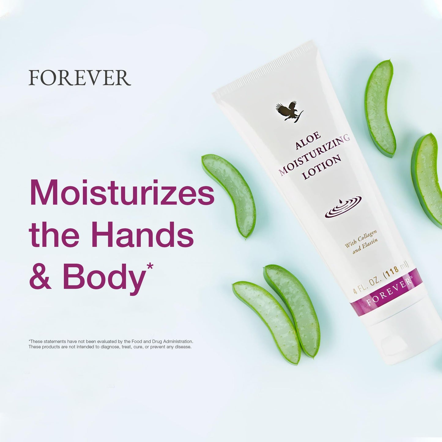 Forever Living Aloe Moisturizing Lotion – Deep Hydration with Aloe Vera, Collagen & Elastin | 4 fl oz