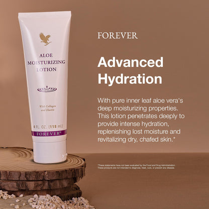 Forever Living Aloe Moisturizing Lotion – Deep Hydration with Aloe Vera, Collagen & Elastin | 4 fl oz