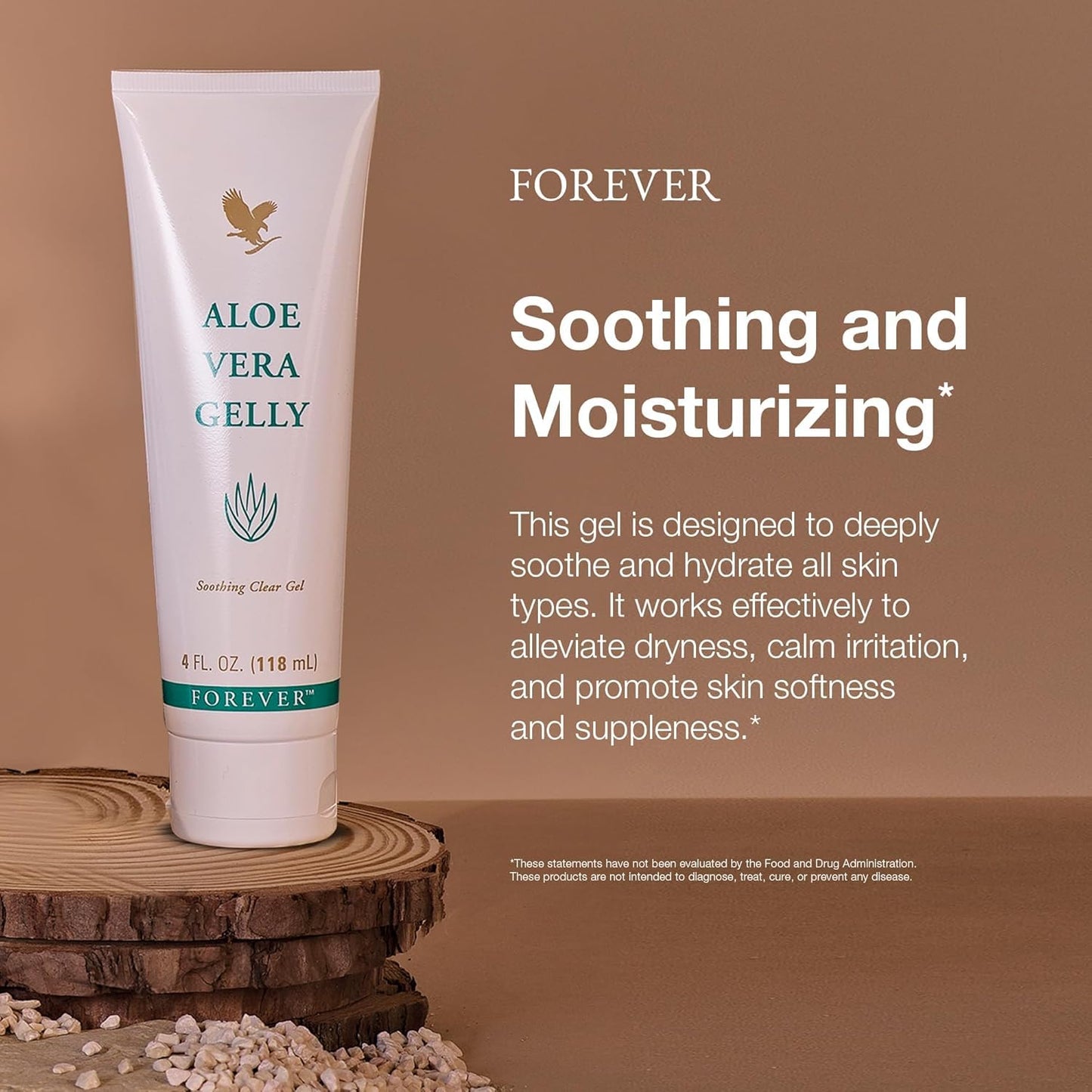 Forever Living Aloe Vera Gelly | Pure Aloe Gel for Soothing & Hydrating Skin | Fast-Absorbing, Non-Staining | Vegan & Gluten-Free | 4 fl oz