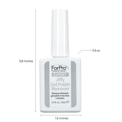 ForPro Expert Jiffy Gel Polish Remover | Quick Gel Removal Under 5 Minutes | No Foil or Soaking Needed | 0.5 Fl Oz