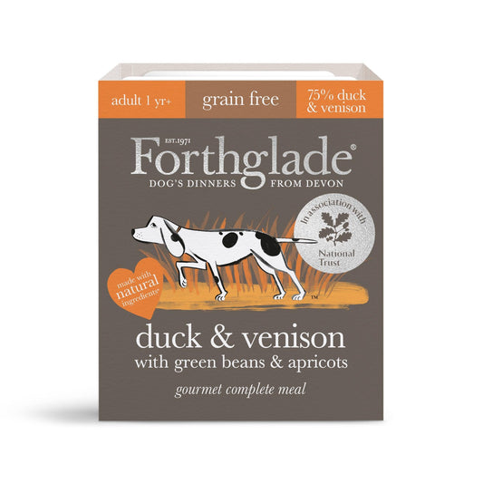 Forthglade Adult Gourmet Duck & Venison with Green Beans & Apricot Trays 7x395g