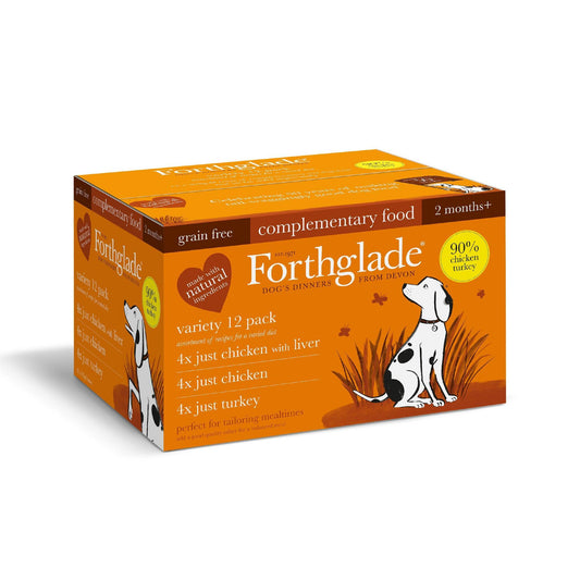 Forthglade Adult Just Grain Free Poultry Multicase Tray 12 x 395g