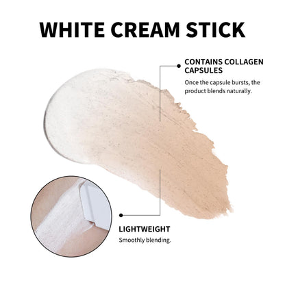 Fovcos Blanc Cover Cream Stick – Color-Changing Foundation with Pore Blur & Hydration