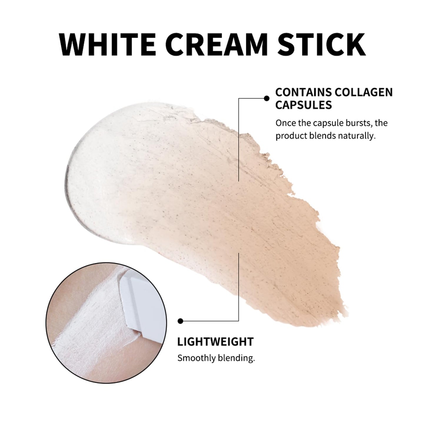 Fovcos Double-head Blanc Cover Cream Stick (Tan) – Color-Changing Foundation & Pore Blurring
