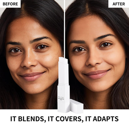 Fovcos Double-head Blanc Cover Cream Stick (Tan) – Color-Changing Foundation & Pore Blurring