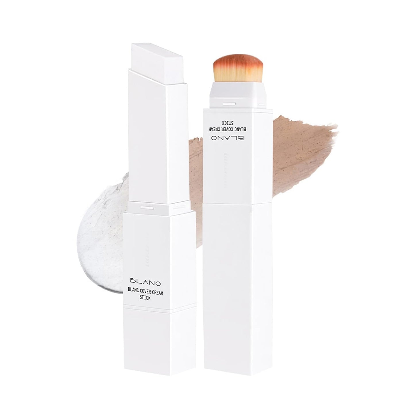 Fovcos Double-head Blanc Cover Cream Stick (Tan) – Color-Changing Foundation & Pore Blurring