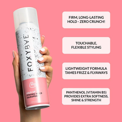 FoxyBae Hair Spray for Women | Volumizing Flexible Hold & Frizz Control - 8 Fl Oz