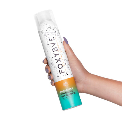 FoxyBae Hydrating Dry Shampoo Spray - Waterless Biotin & Vitamin E, Coconut Scent Coco Beach 7 oz