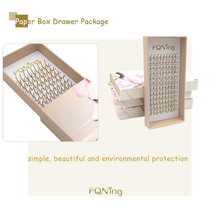 FQNing Glitter Lashes Extensions Golden Spike 11-16mm | 0.20 D Curl