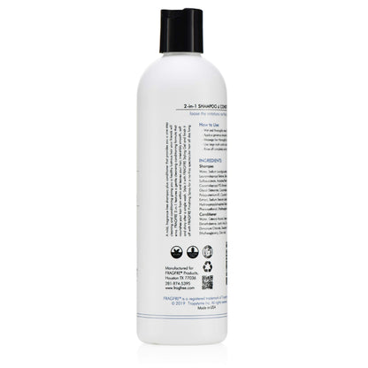 FRAGFRE 2 in 1 Shampoo and Conditioner 12 oz – Fragrance-Free, Sulfate-Free, Color-Safe for Short to Medium Hair