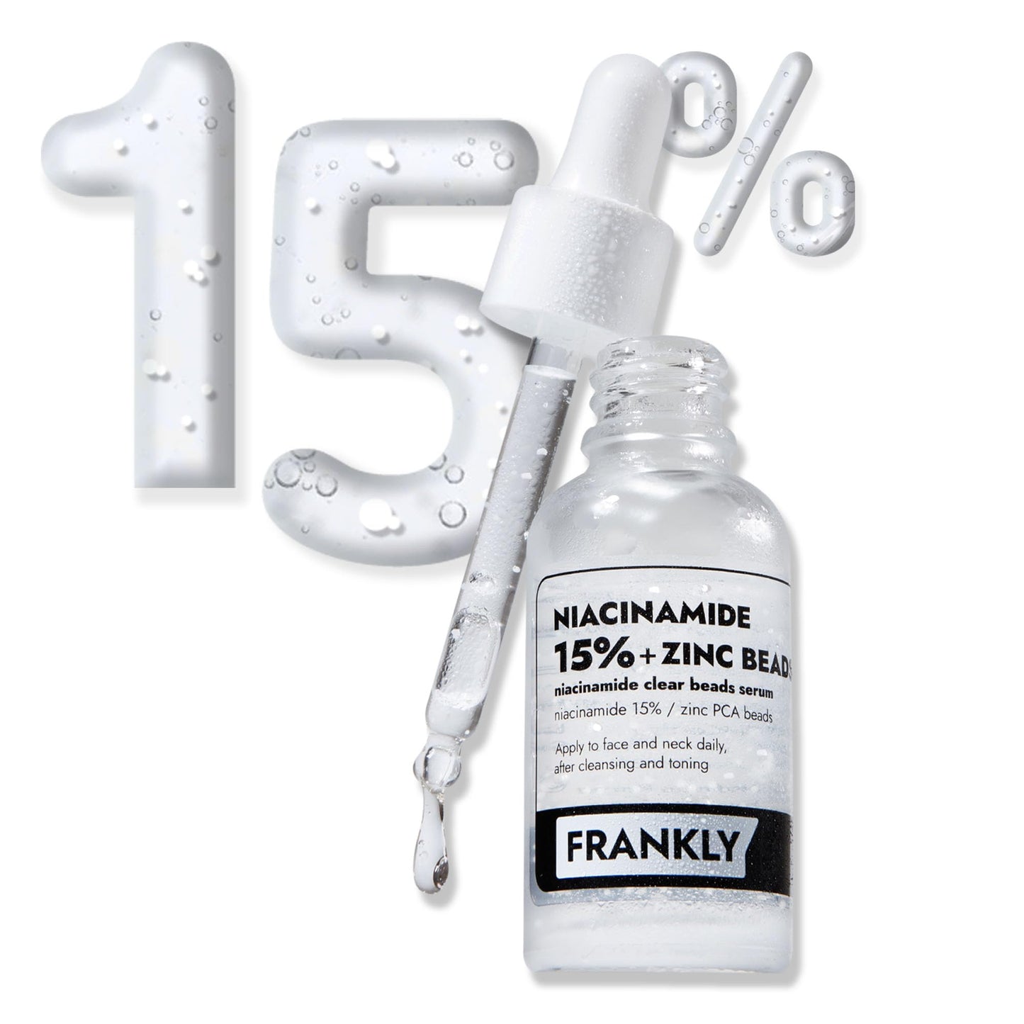 FRANKLY Niacinamide 15% + Zinc Bead Serum | Gentle, Oil-Balancing Skin Support