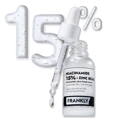 FRANKLY Niacinamide 15% + Zinc Bead Serum | Gentle, Oil-Balancing Skin Support