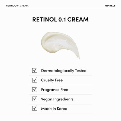 FRANKLY Retinol 0.1% Cream – Beginner Night Cream with Ceramides & Ginseng