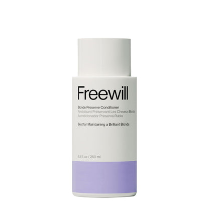 Freewill Blonde Preserve Purple Conditioner – Sulfate-Free Toner for Blonde Hair, 8.5 oz
