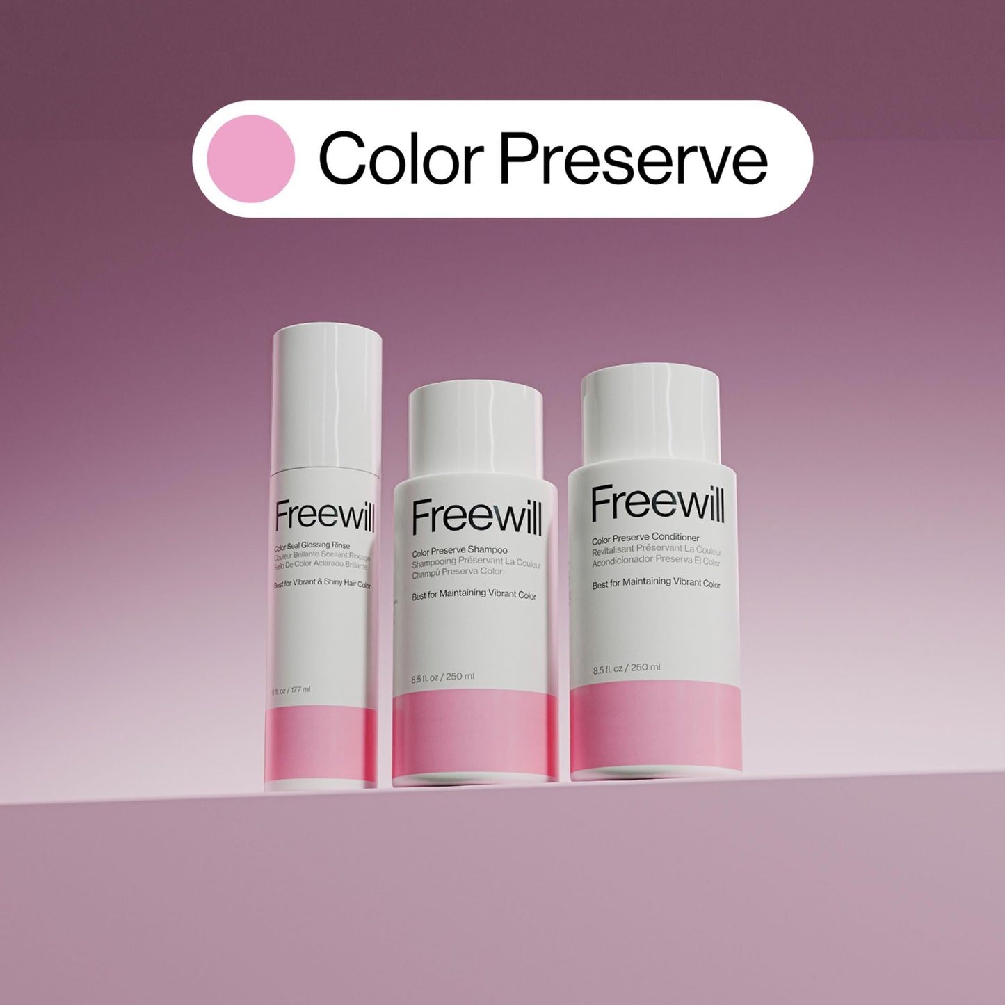 Freewill Color Preserve Conditioner | Rich Hydration for Color-Treated Hair – 8.5 oz