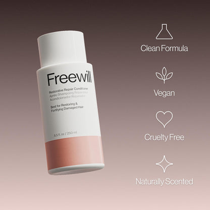 Freewill Restorative Repair Conditioner – Hydrating Repair for Dry, Damaged Hair | 8.5 oz