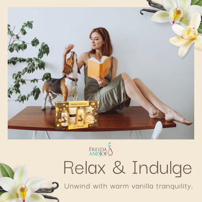 Freida & Joe Warm Vanilla Bath & Body Gift Box – Valentines Collection 2.0