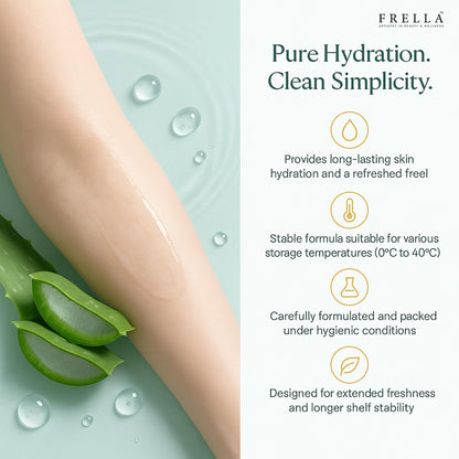 Frella Pure Aloe Vera Body Moisture Gel – Travel Pack (95% Pure Aloe Vera) for Face, Body & Hair