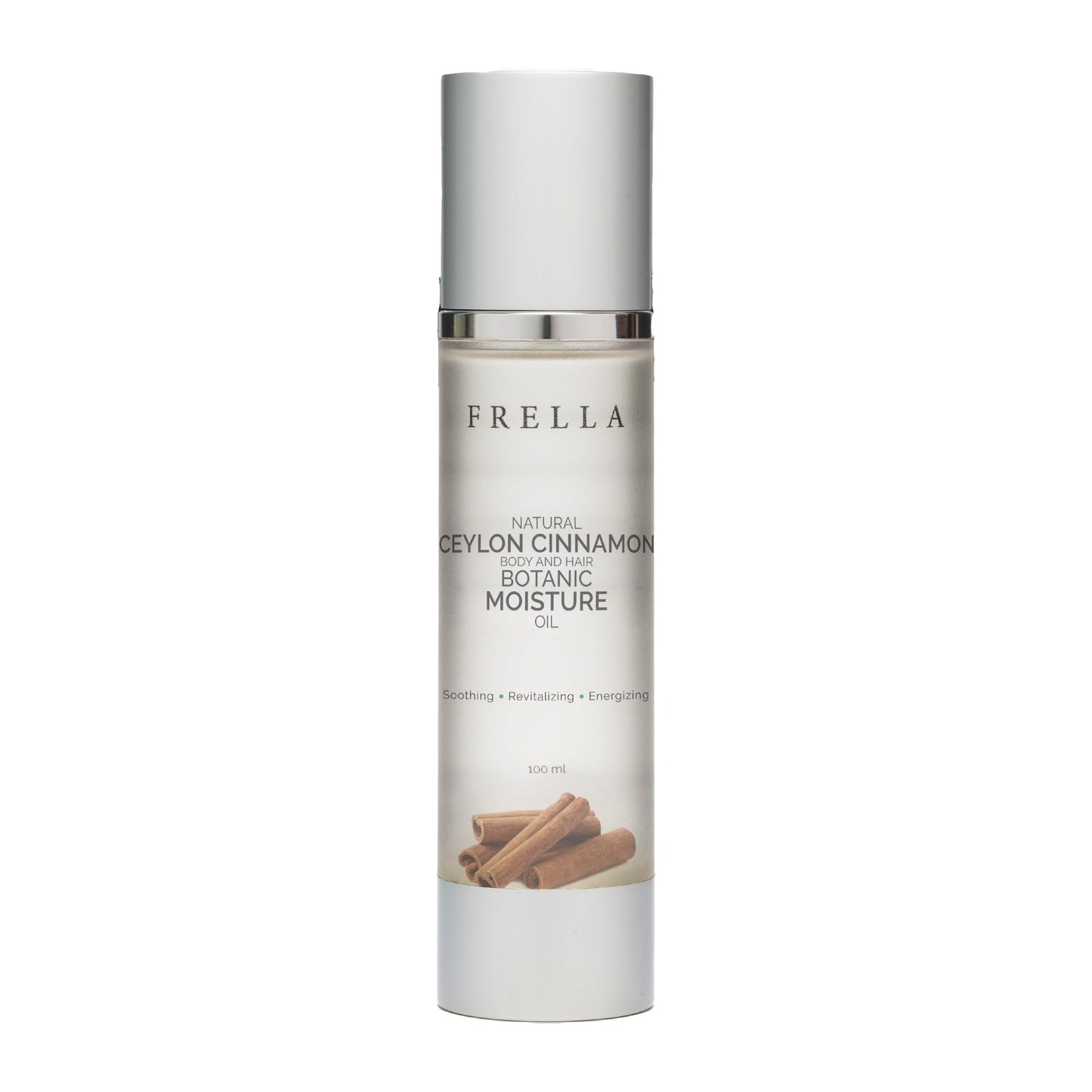 Frella Ceylon Cinnamon Oil – Plant-Based Moisturizer for Skin & Hair (3.4 oz Travel Pack)