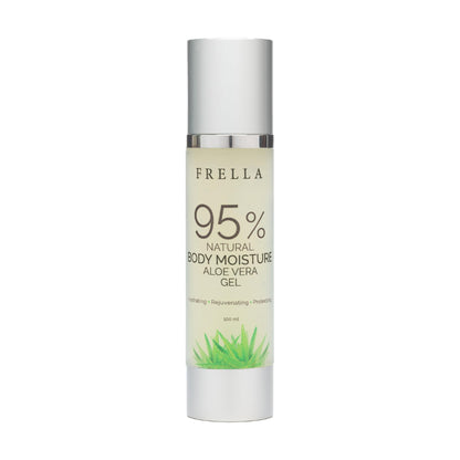 Frella Pure Aloe Vera Body Moisture Gel – Travel Pack (95% Pure Aloe Vera) for Face, Body & Hair