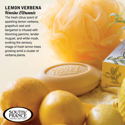 Lemon Verbena Clean Bar Soap | South Of France Triple-Milled, Vegan 4-Pack (6 oz)