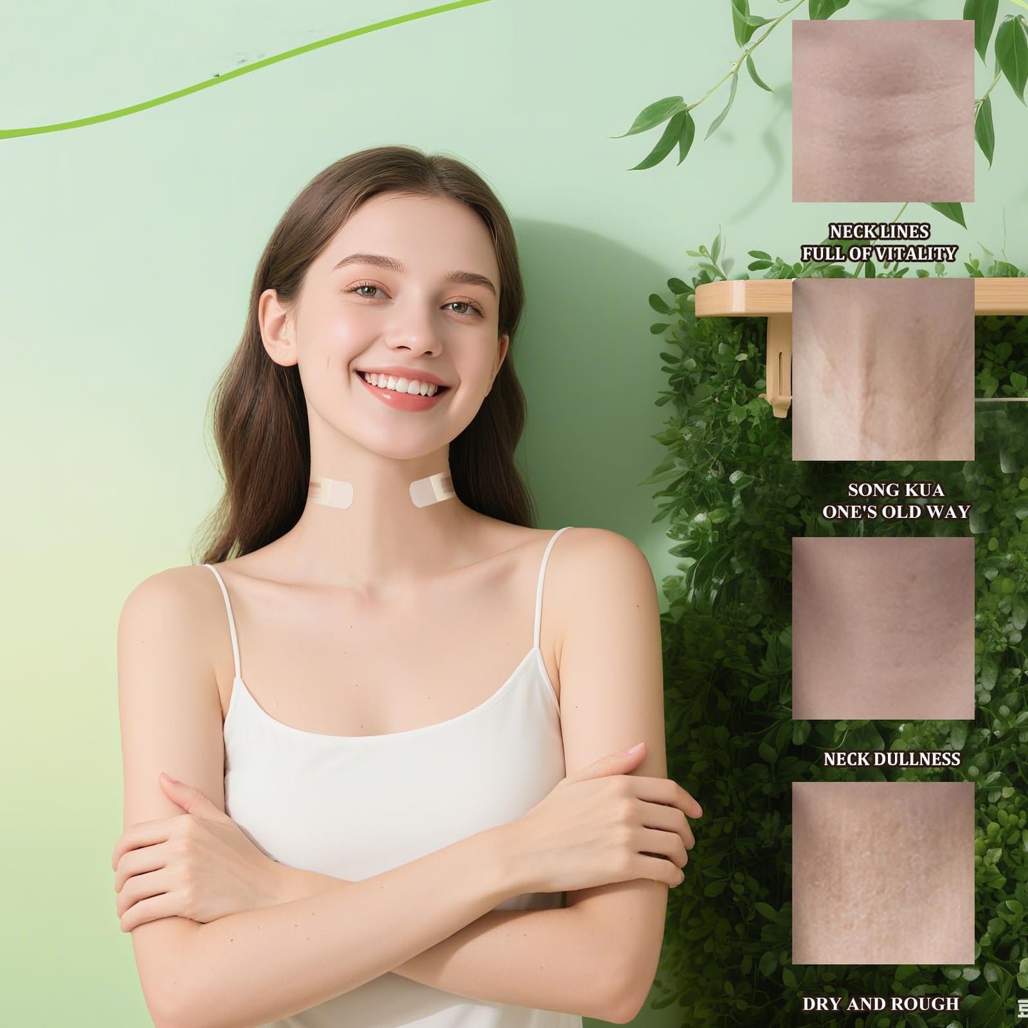 Friendship 48 Pack Invisible Neck Lifting Tapes — Neck Lift Patches for Skin Care