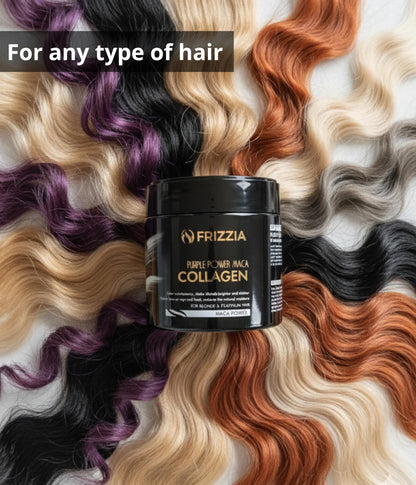 Frizzia ULTRA Collagen Hair Mask – Easy to Use Hydration, Shine & Anti-Frizz (500 ml, Purple)