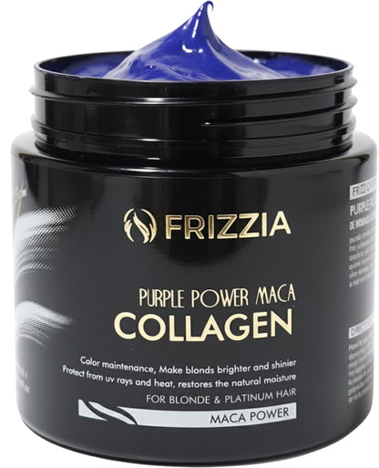 Frizzia ULTRA Collagen Hair Mask – Easy to Use Hydration, Shine & Anti-Frizz (500 ml, Purple)