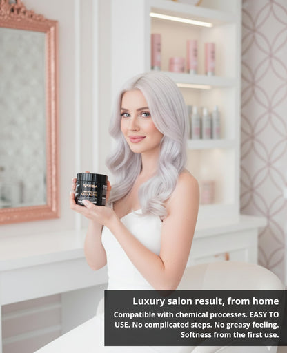Frizzia ULTRA Collagen Hair Mask – Easy to Use Hydration, Shine & Anti-Frizz (500 ml, Purple)