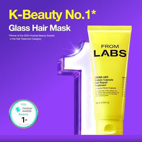 FROMLABS Protein Capsule Hair Repair Treatment – 3-Min Keratin Mask, Deep Conditioning, 6.76 fl oz