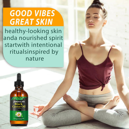 Frovetani 120ML Jamaican Black Castor Oil – Organic Cold-Pressed for Hair & Brows