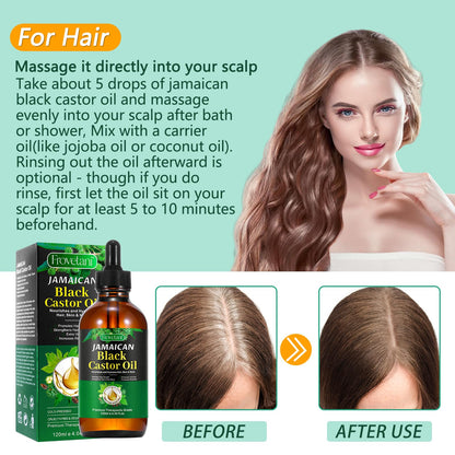 Frovetani 120ML Jamaican Black Castor Oil – Organic Cold-Pressed for Hair & Brows