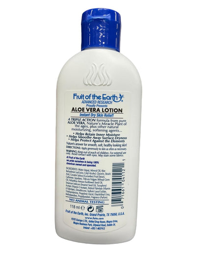 Fruit of the Earth Aloe Vera Lotion – 4 oz Travel Size (9-Pack)